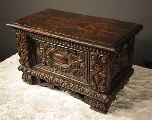 Small carved chest, Italian Renaissance